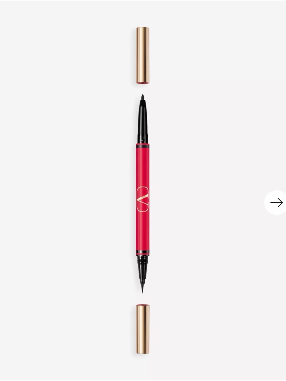 Valentino Dual-Ended Liquid Eyeliner in Red with Gold Accents